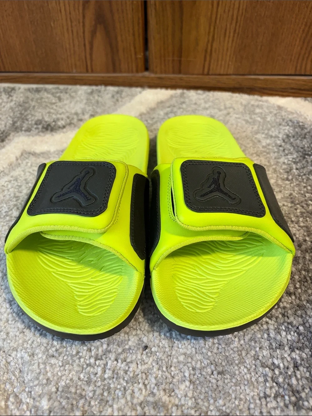 Jordan Men’s Neon Yellow & Black Slide Sandals